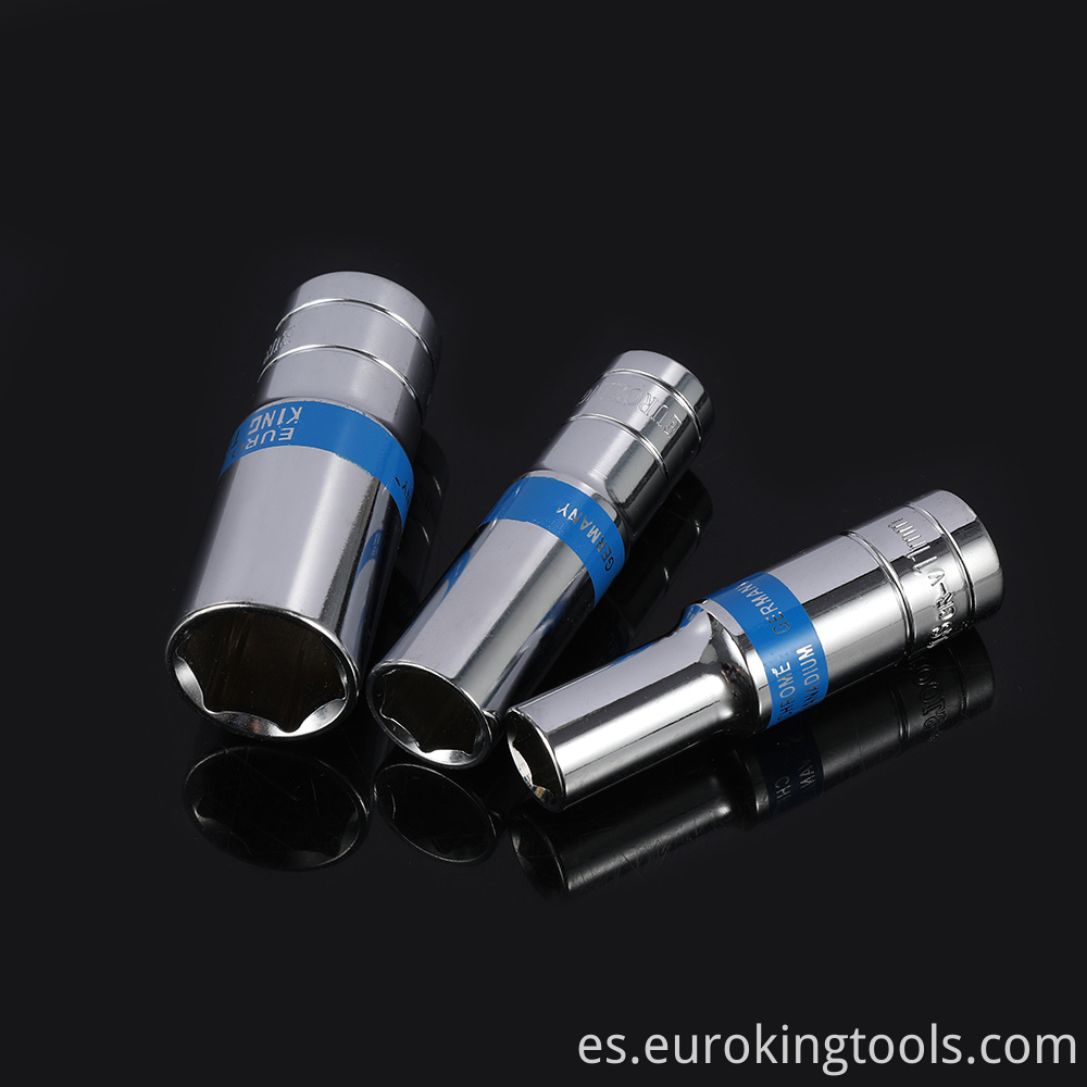 1/2 Mirror Blue Ribbon Long Socket
